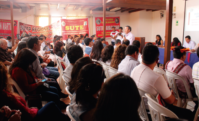 Congreso regional del Sutep en Ñaña