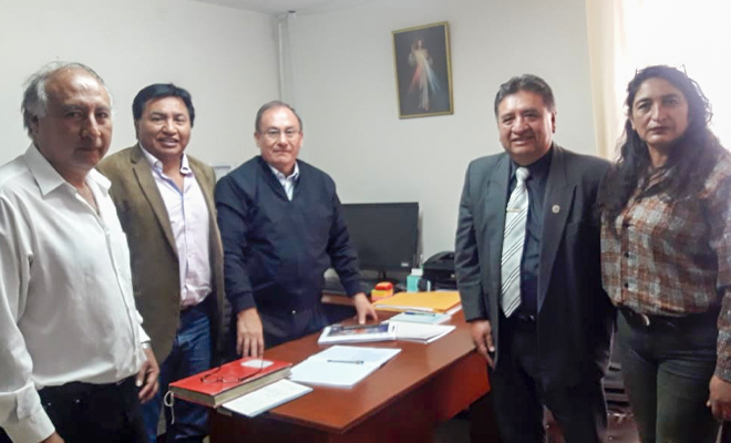 mesa de trabajo con la DRE Cajamarca